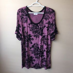 Women’s 1X purple top